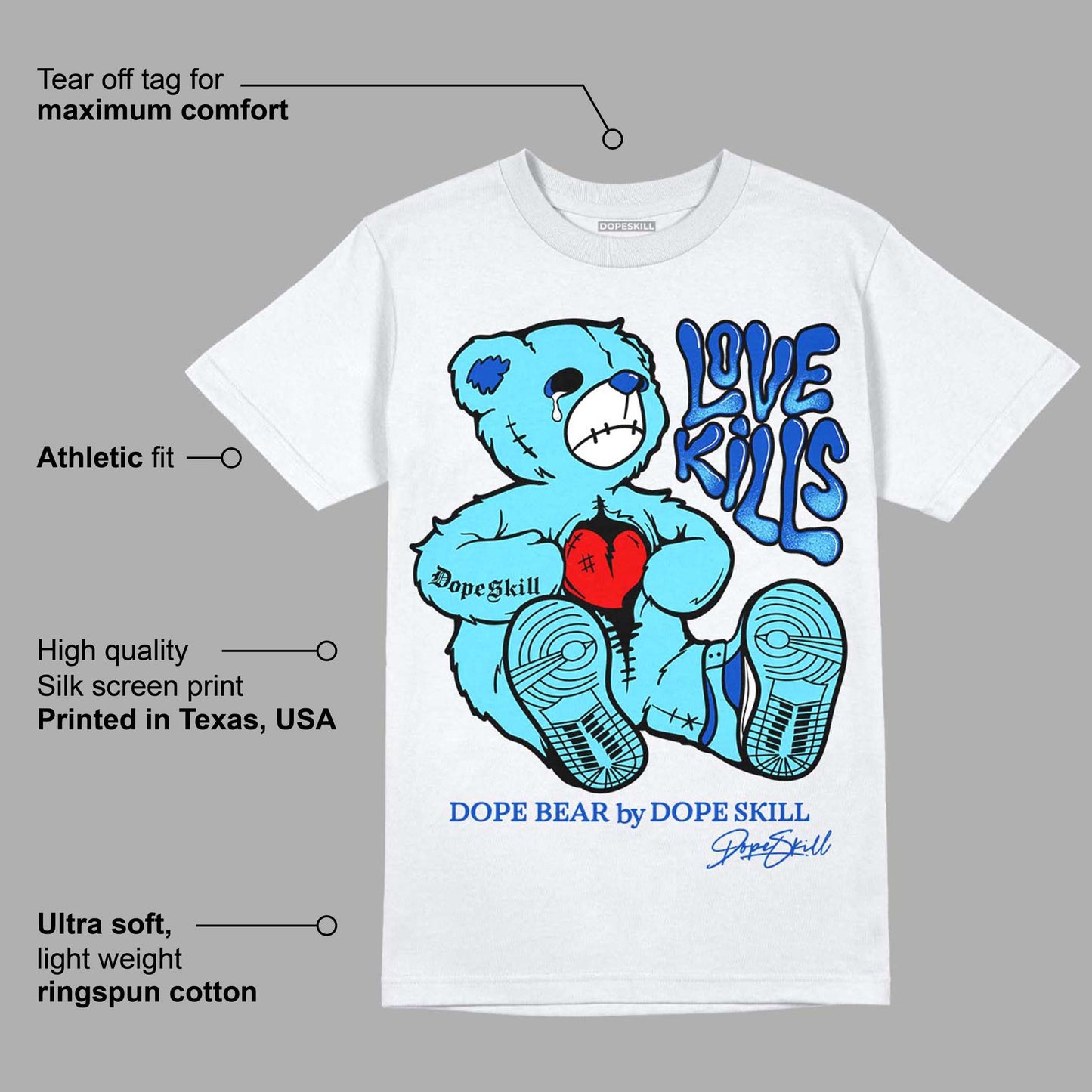 SB Dunk Argon DopeSkill T-Shirt Love Kills Graphic