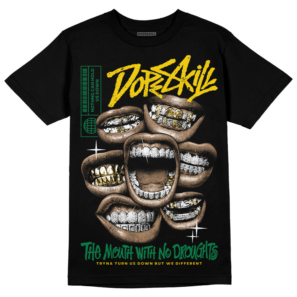 Green Collection DopeSkill T-Shirt The Mouth With No Droughts Graphic