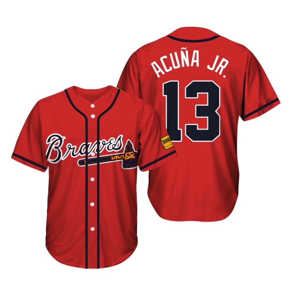 Braves Ronald Acuña Jr #13 Jersey - Grishko.com