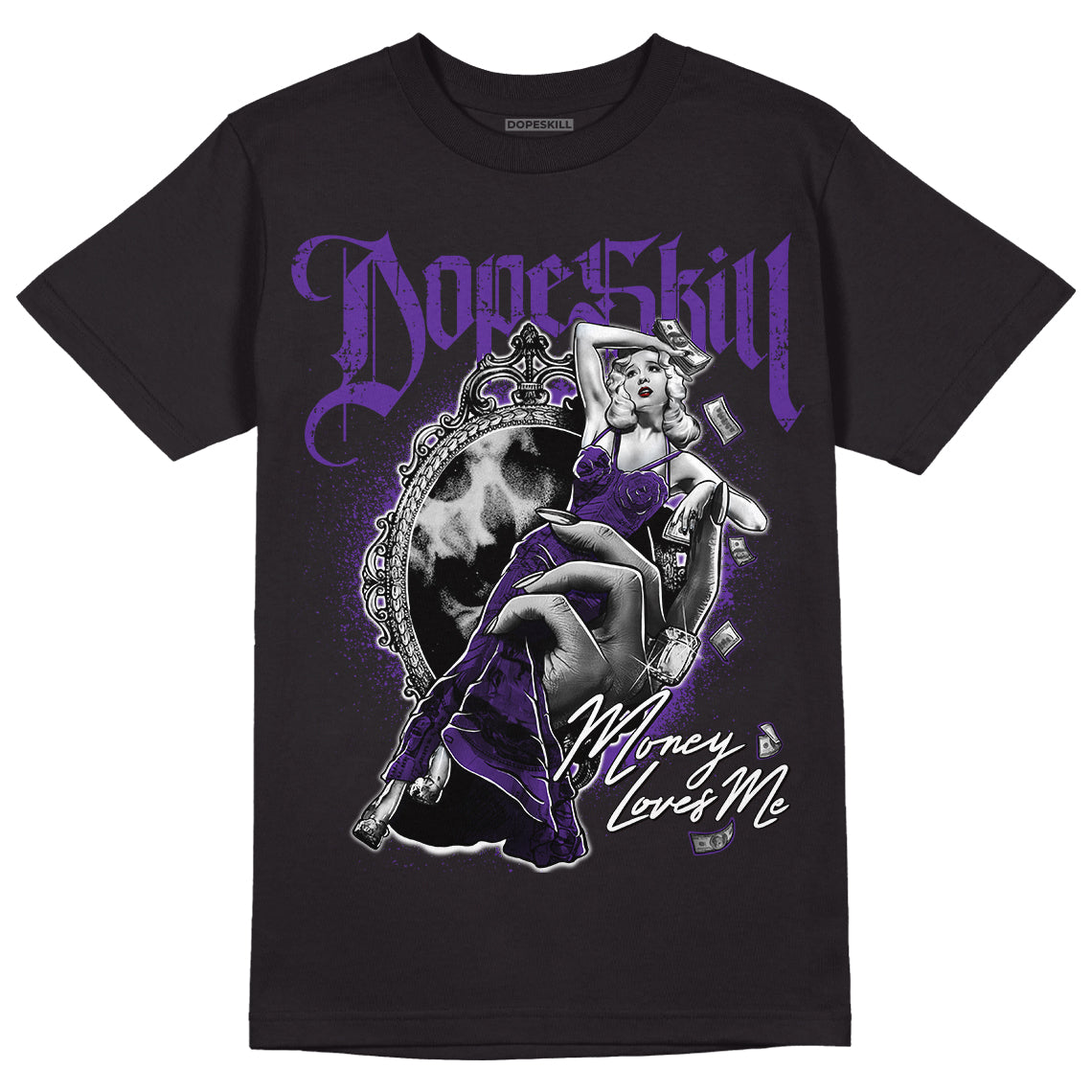 PURPLE Collection DopeSkill T-Shirt Money Loves Me Graphic