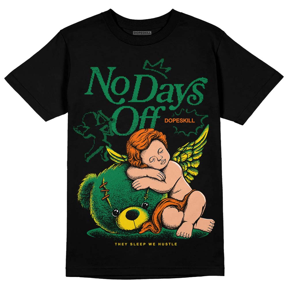 Green Collection DopeSkill T-Shirt New No Days Off Graphic