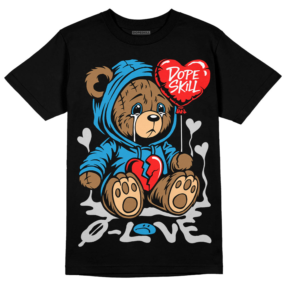Military Blue 4s DopeSkill T-Shirt Broken Bear Graphic
