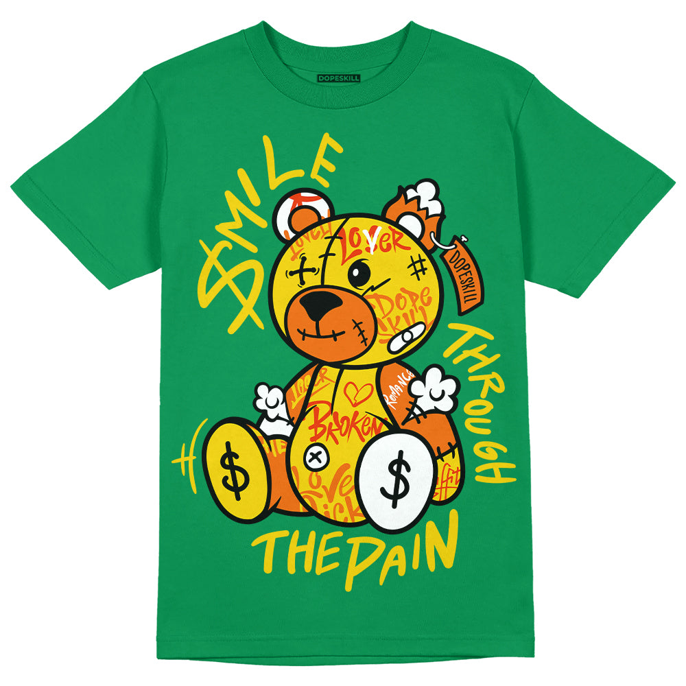Green Collection DopeSkill Green T-shirt Smile Through The Pain Graphic