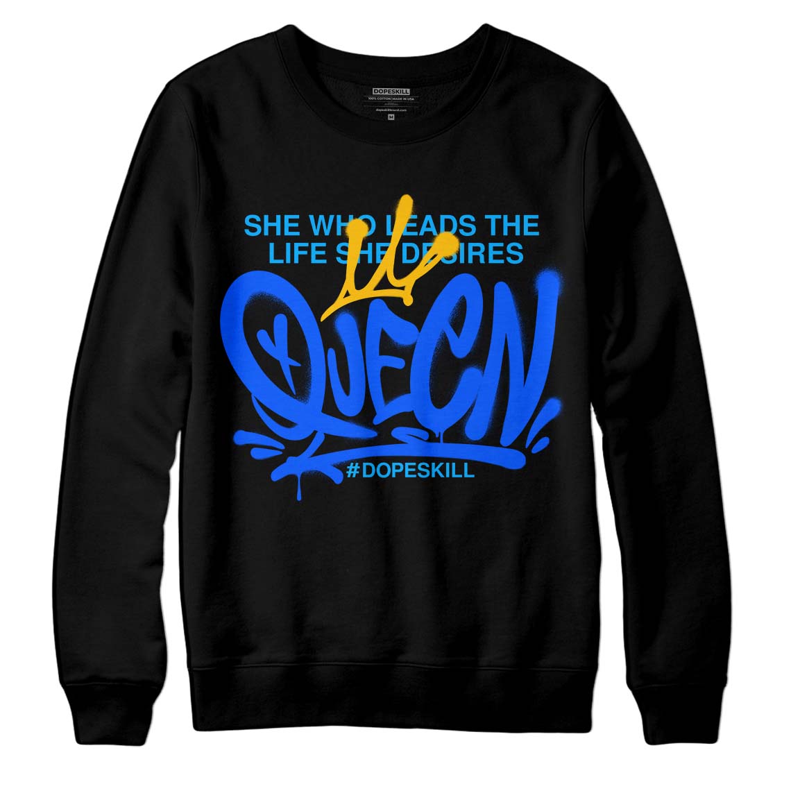 Royal Blue Collection DopeSkill Sweatshirt Queen Graphic