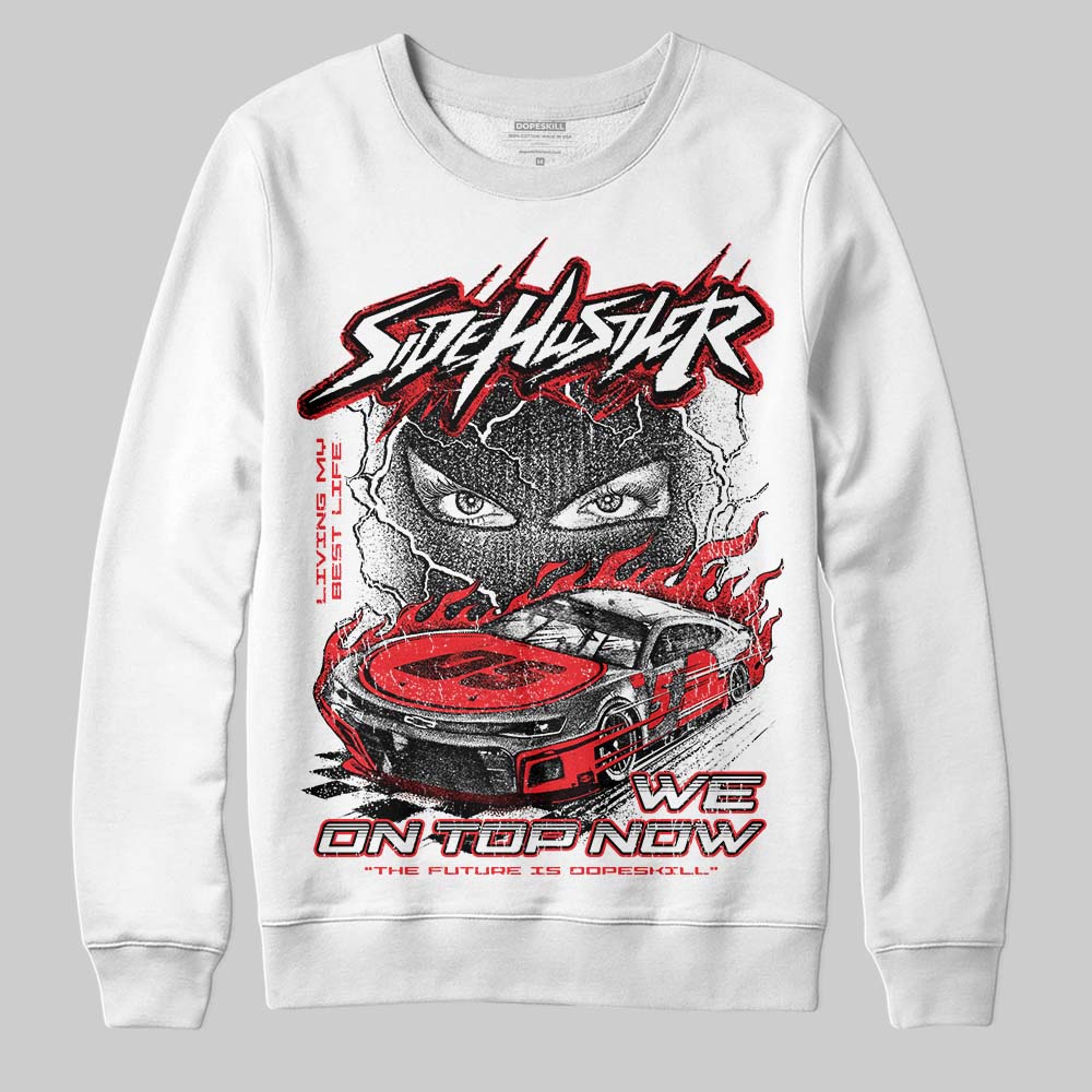 Red Collection DopeSkill Sweatshirt New Side Hustler Graphic