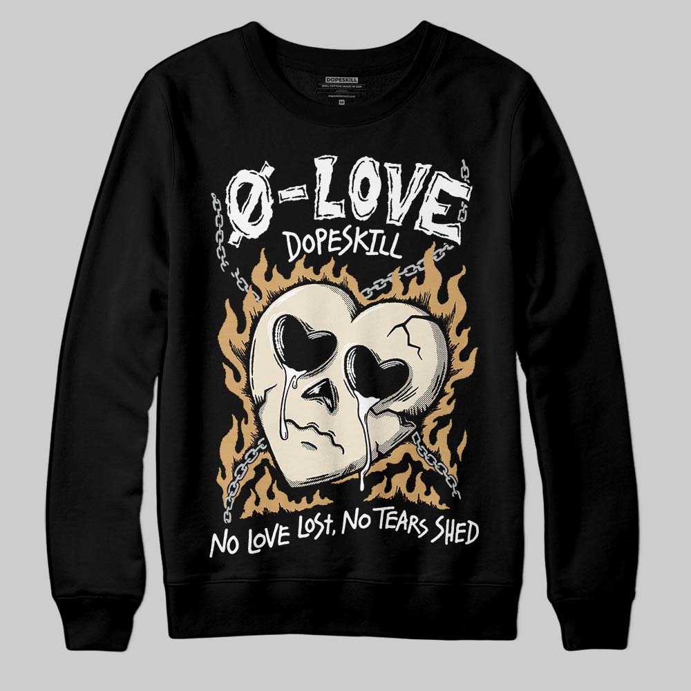 Reverse Metallic 5s DopeSkill Sweatshirt Crying Heart Graphic