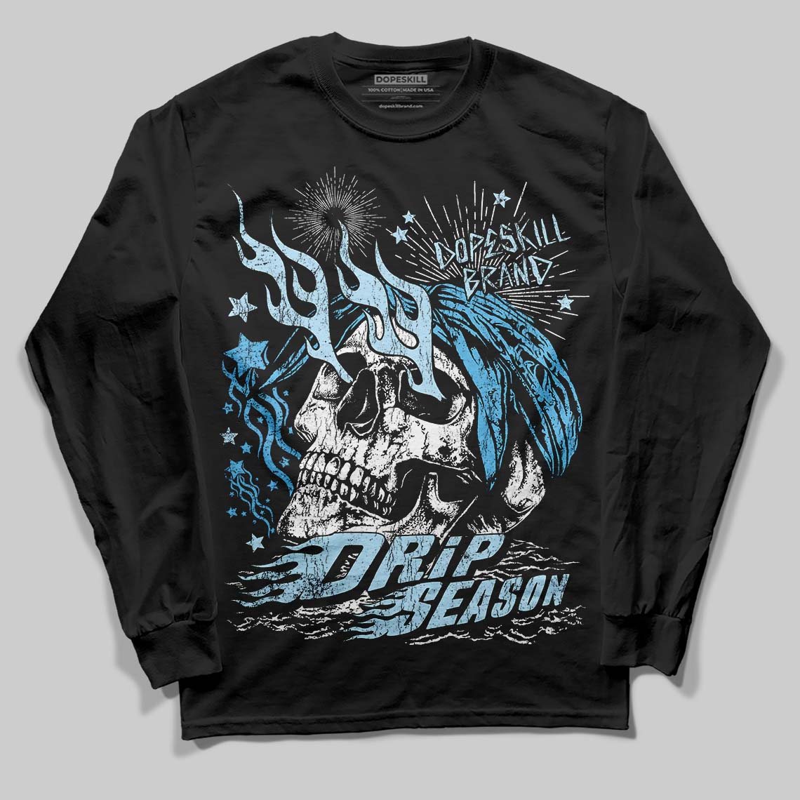Legend Blue 11s DopeSkill Long Sleeve T-Shirt Drip Season Graphic