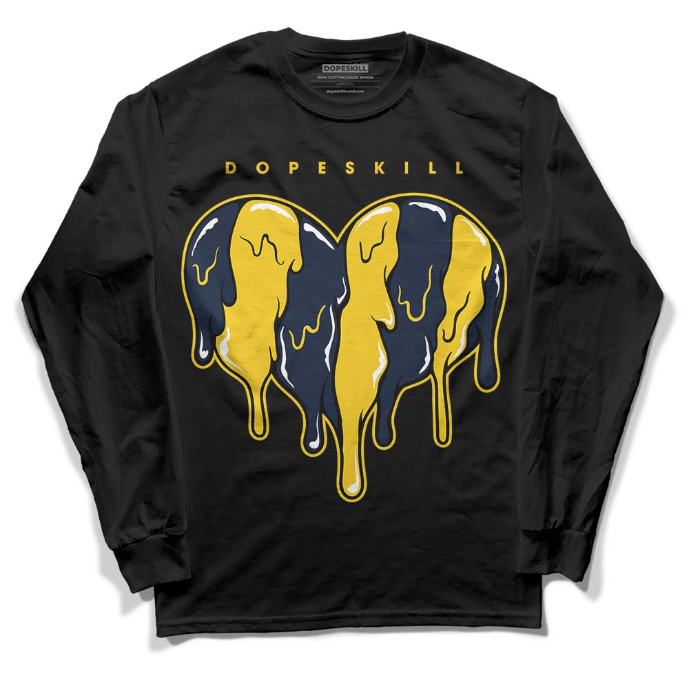 Michigan Dunks DopeSkill Long Sleeve T-Shirt Slime Drip Heart Graphic