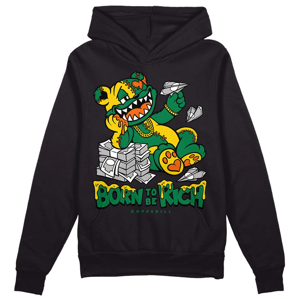 Green Collection DopeSkill Hoodie Sweatshirt Born To Be Rich Graphic