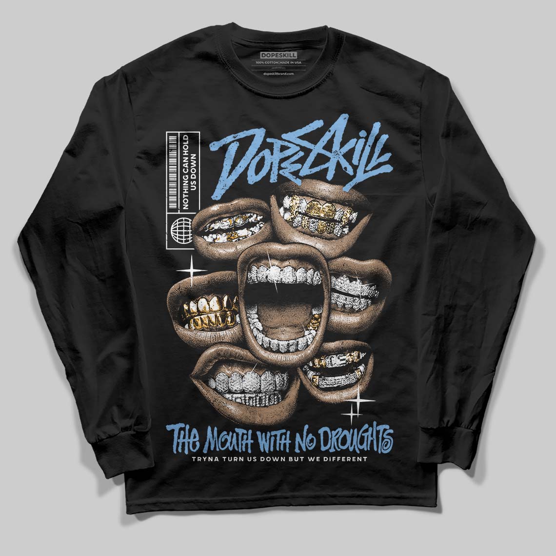 Melo 12s DopeSkill Long Sleeve T-Shirt The Mouth With No Droughts Graphic
