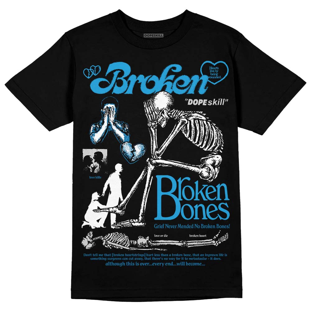 Military Blue 4s DopeSkill T-Shirt Broken Bones Graphic