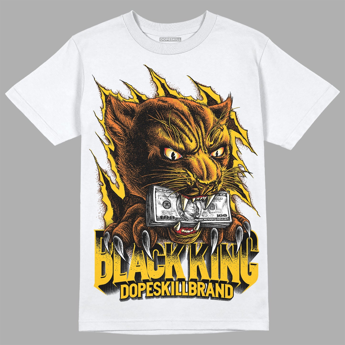 Yellow Collection DopeSkill T-Shirt Black King Graphic