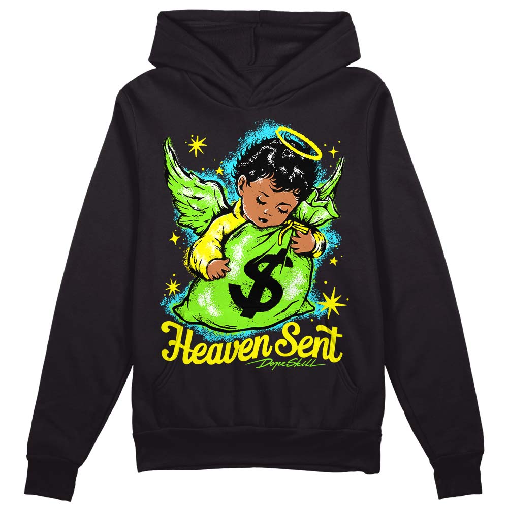 Neon Green Collection DopeSkill Hoodie Sweatshirt Heaven Sent Graphic