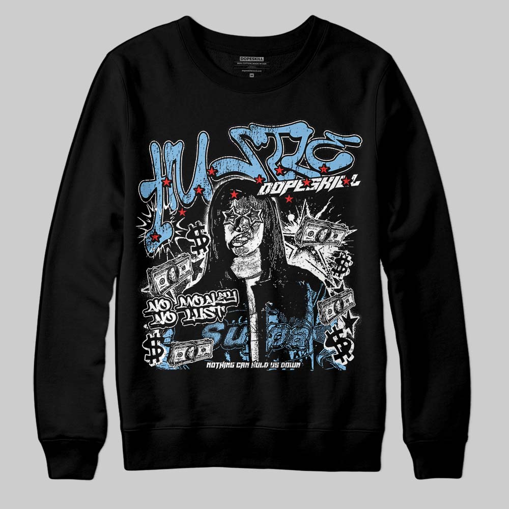 University Blue Collection DopeSkill Sweatshirt No Money No Lust Graphic