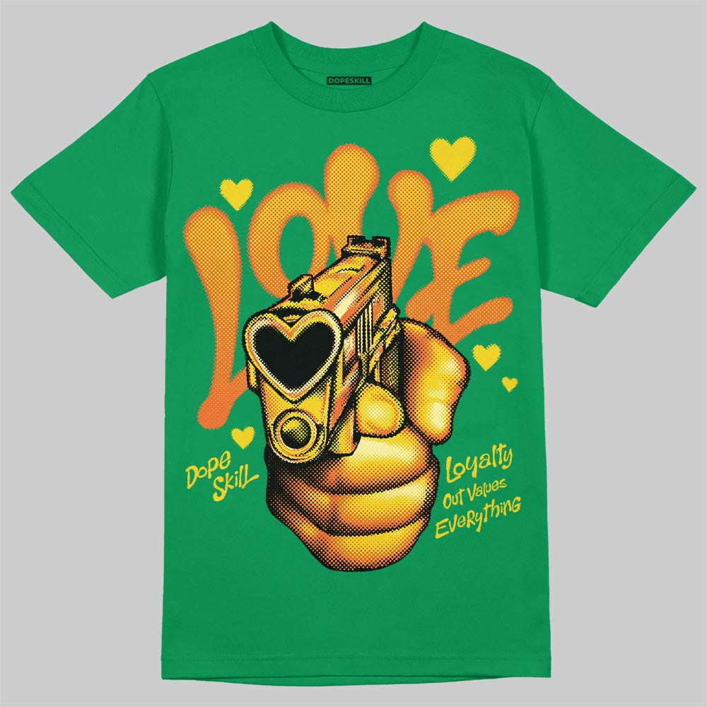 Green Collection DopeSkill T-Shirt Love Shot Graphic