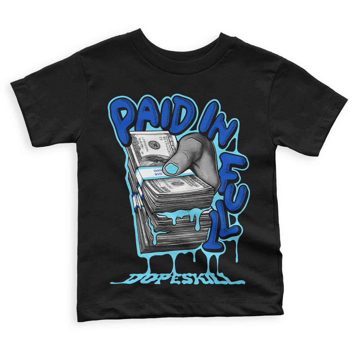 SB Dunk Argon DopeSkill Toddler Kids T-shirt Paid In Full Graphic