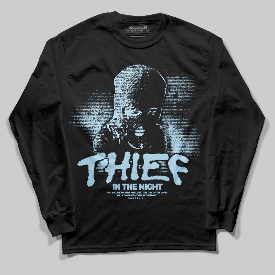 Legend Blue 11s DopeSkill Long Sleeve T-Shirt Thief In The Night Graphic