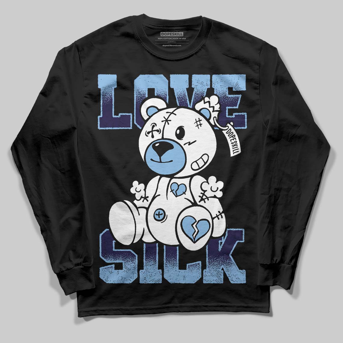 University Blue 6s DopeSkill Long Sleeve T-Shirt Love Sick Graphic