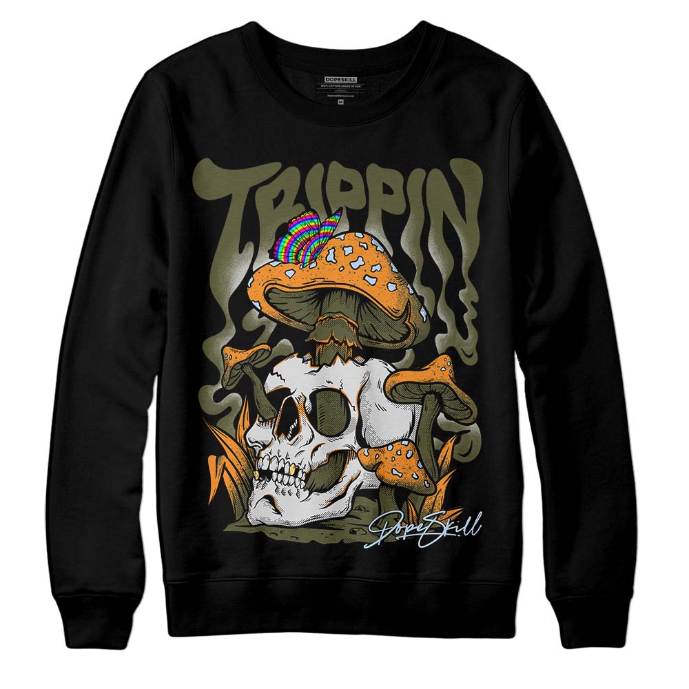 Olive 5s DopeSkill Sweatshirt Trippin Graphic