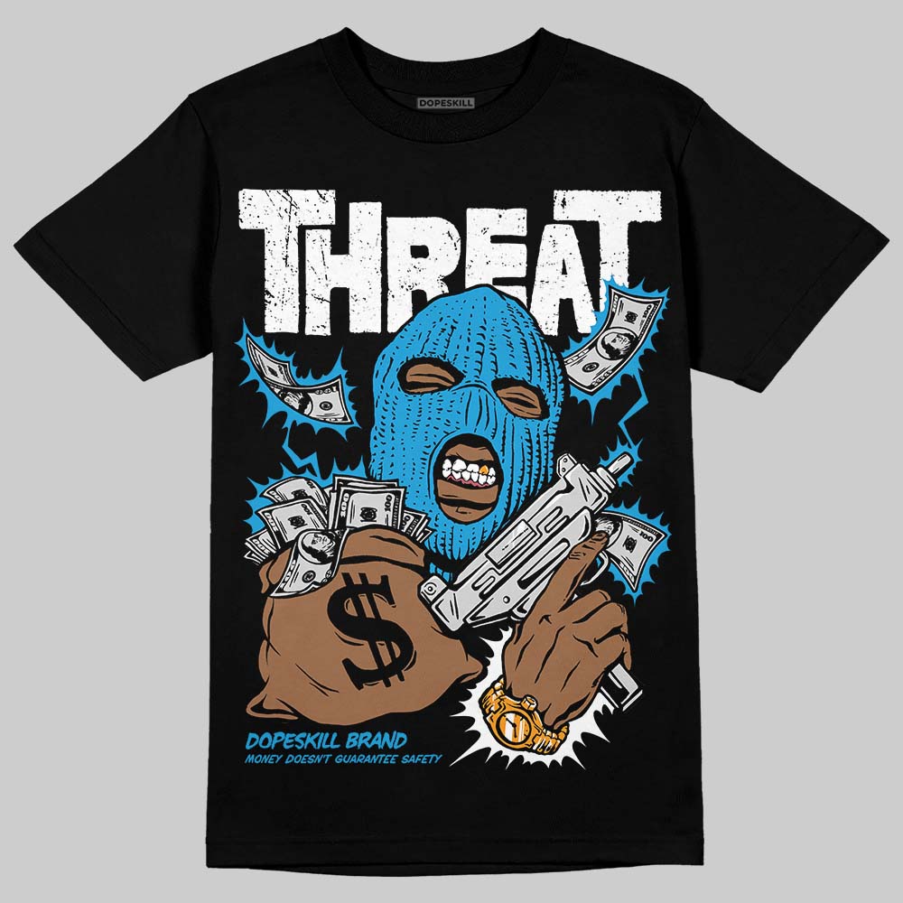 Military Blue 4s DopeSkill T-Shirt Under Threat Graphic
