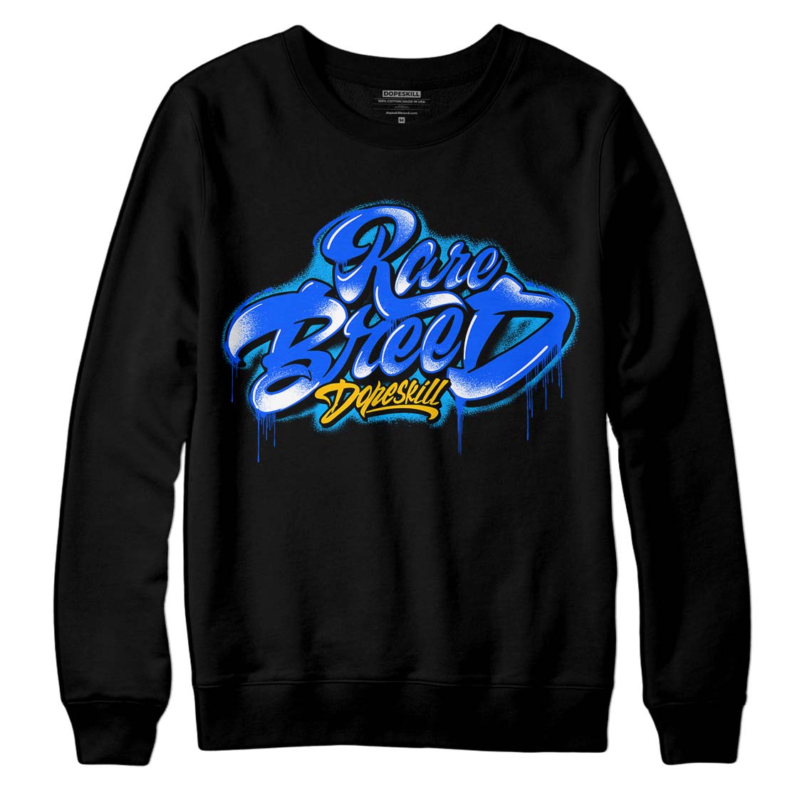 Royal Blue Collection DopeSkill Sweatshirt Rare Breed Type Graphic
