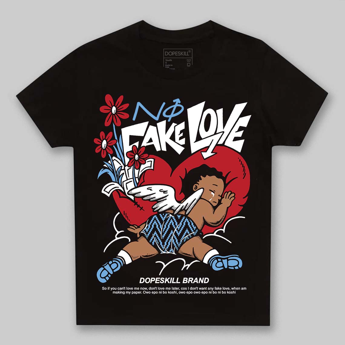Melo 12s DopeSkill Toddler Kids T-shirt No Fake Love Graphic