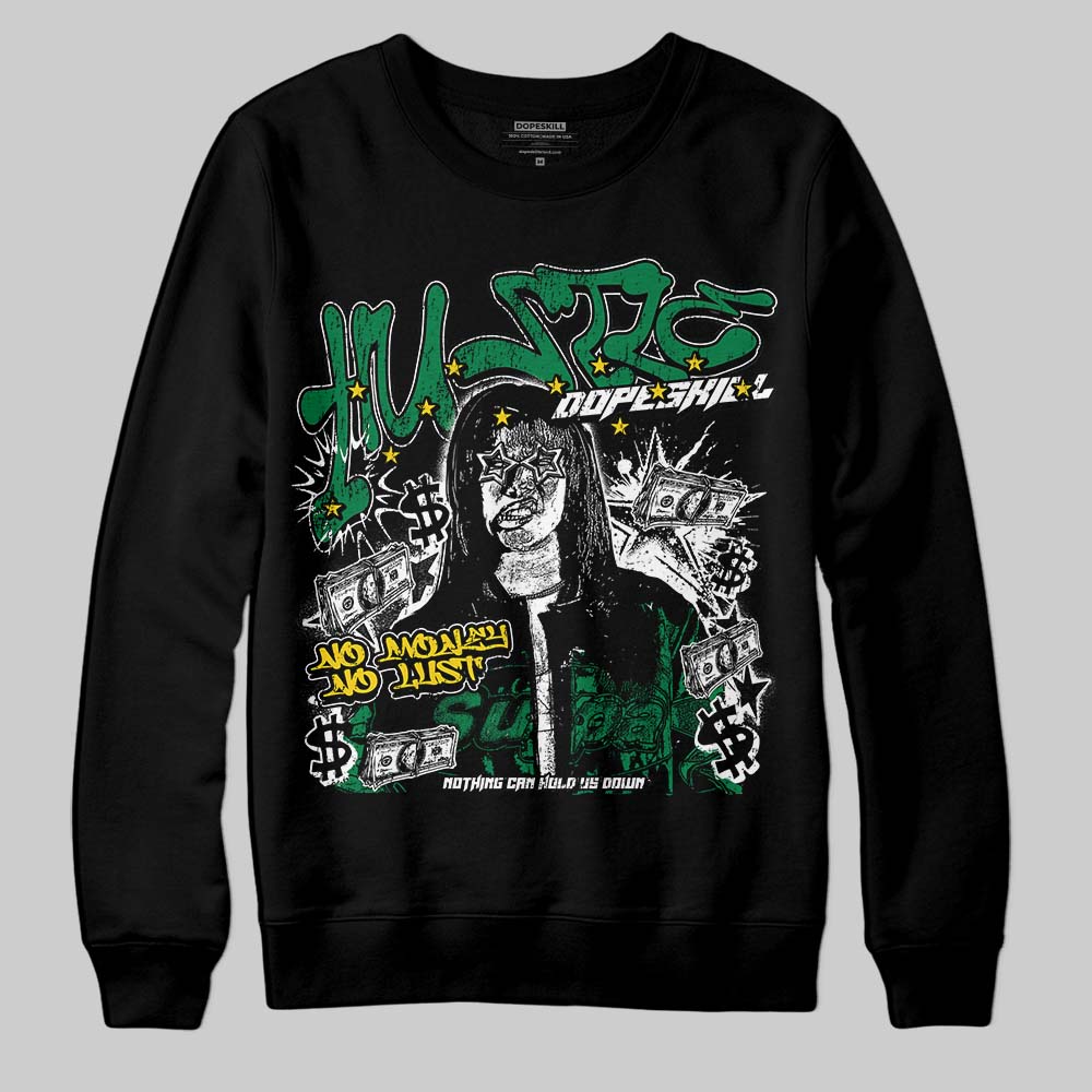 Green Collection DopeSkill Sweatshirt No Money No Lust Graphic