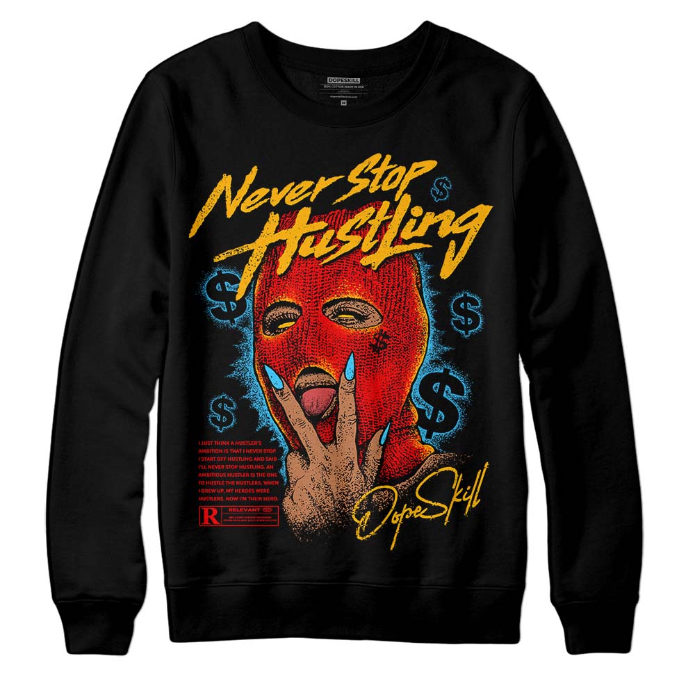Red Collection DopeSkill Sweatshirt Never Stop Hustling Graphic