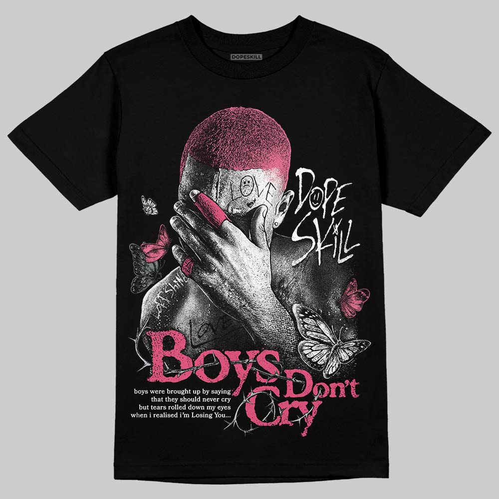 White Fluo Pink DopeSkill T-Shirt Boys Don't Cry Graphic