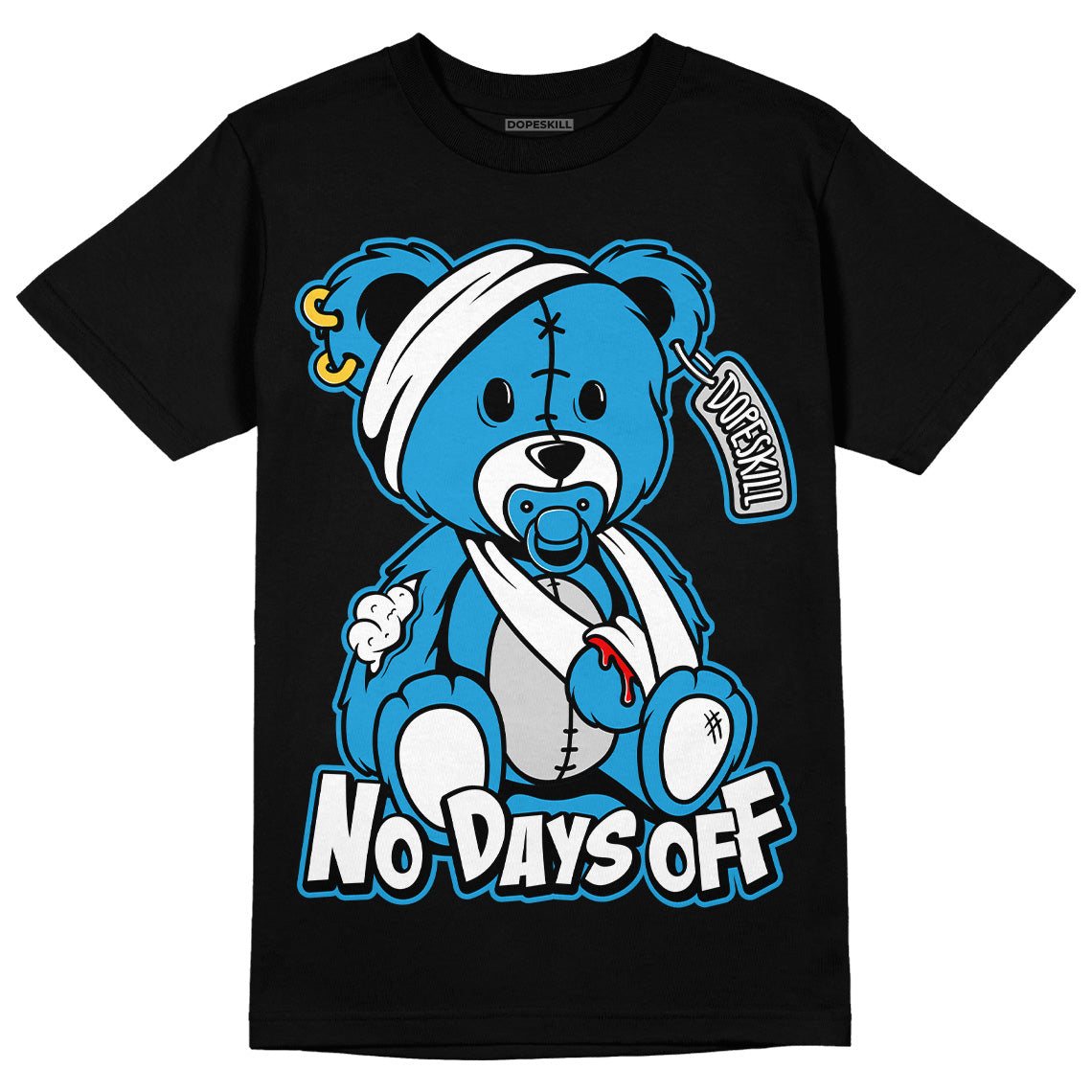 Military Blue 4s DopeSkill T-Shirt Hurt Bear Graphic