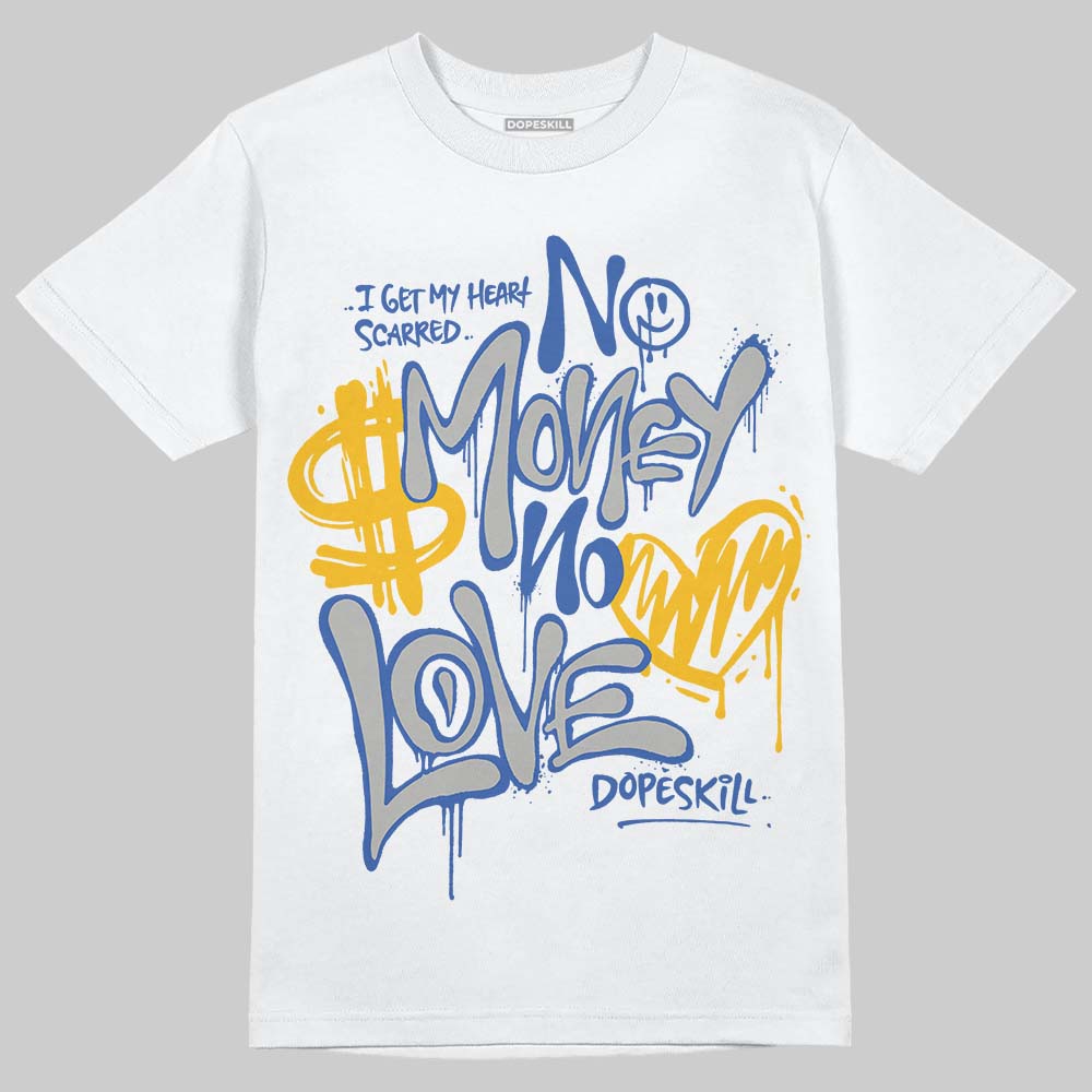 Lucky Shorts 3s DopeSkill T-Shirt No Money No Love Typo Graphic