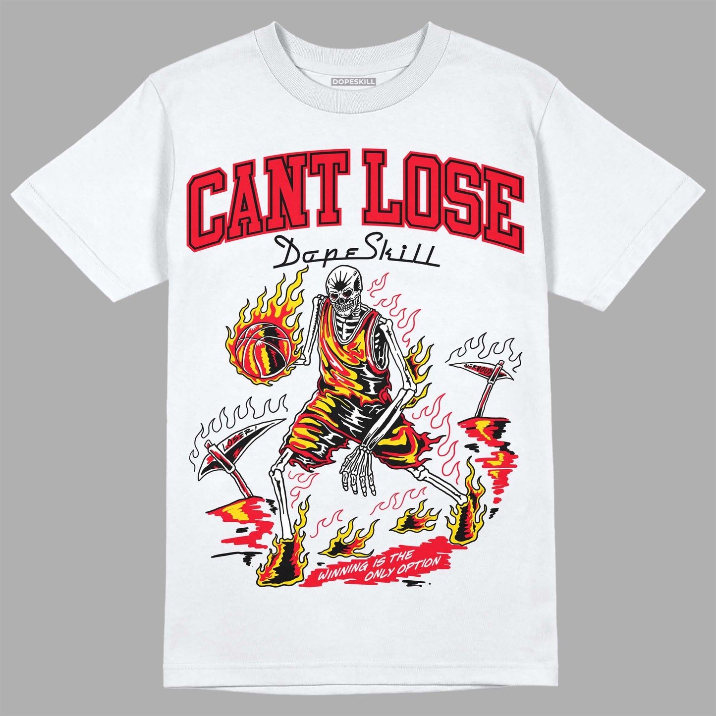 Red Thunder 4s DopeSkill T-shirt Cant Lose Graphic