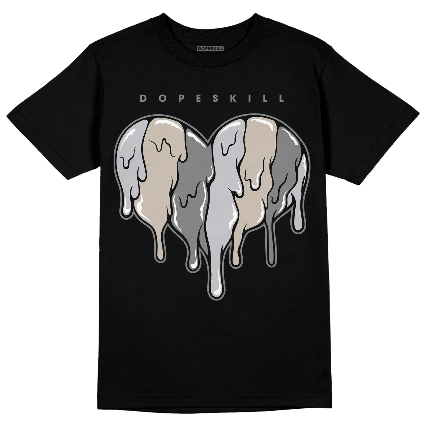 Grey Collection DopeSkill T-Shirt Slime Drip Heart Graphic