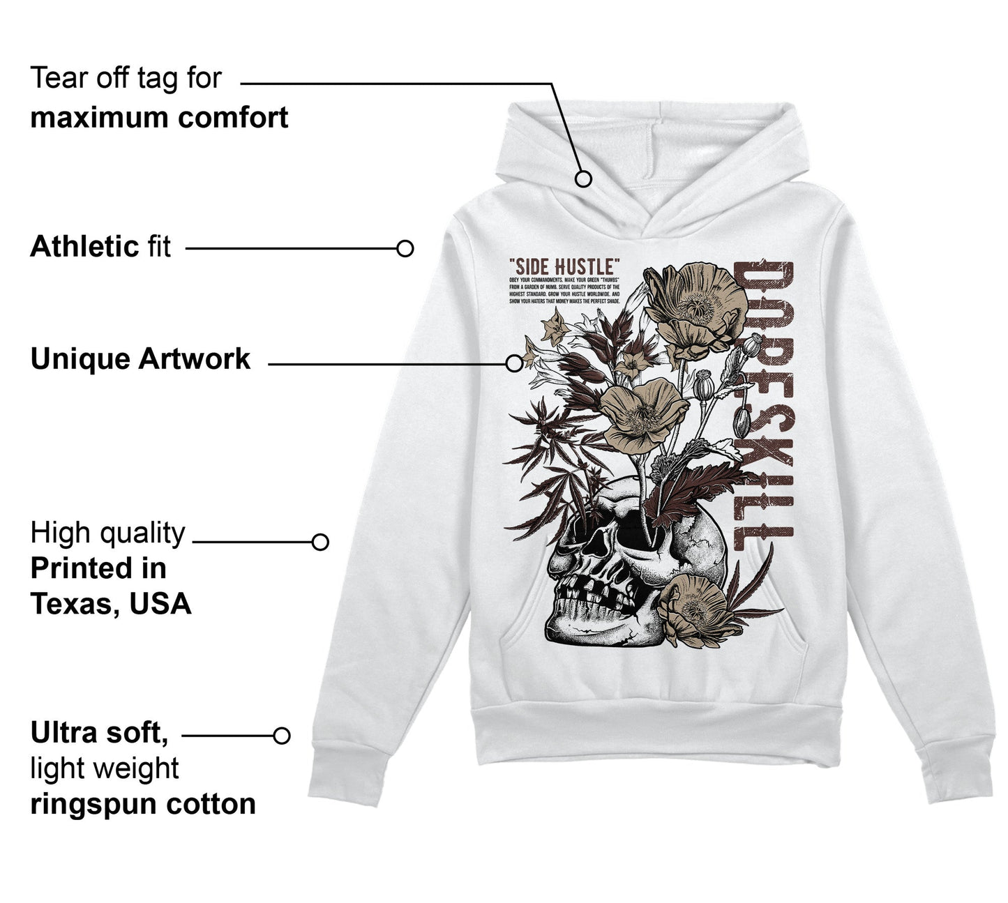 Latte 1s DopeSkill Hoodie Sweatshirt Side Hustle Graphic