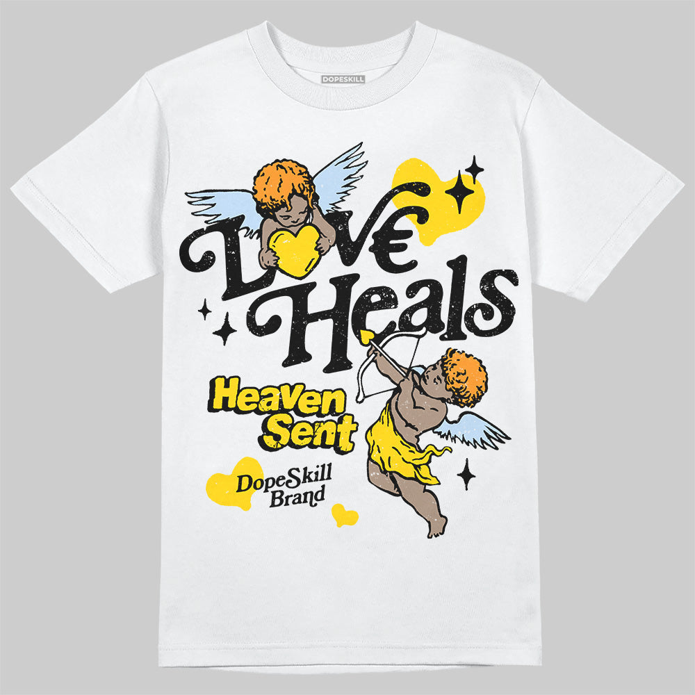 Yellow Ochre 6s DopeSkill T-Shirt New Love Heals Graphic