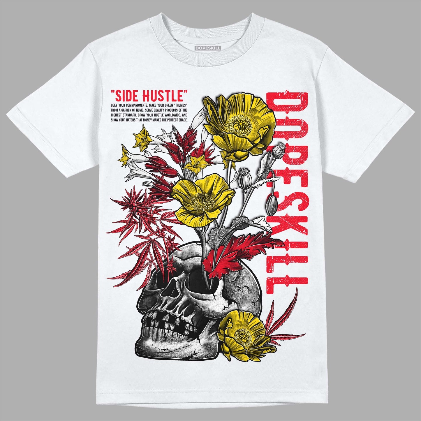 Red Thunder 4s DopeSkill T-shirt Side Hustle Graphic