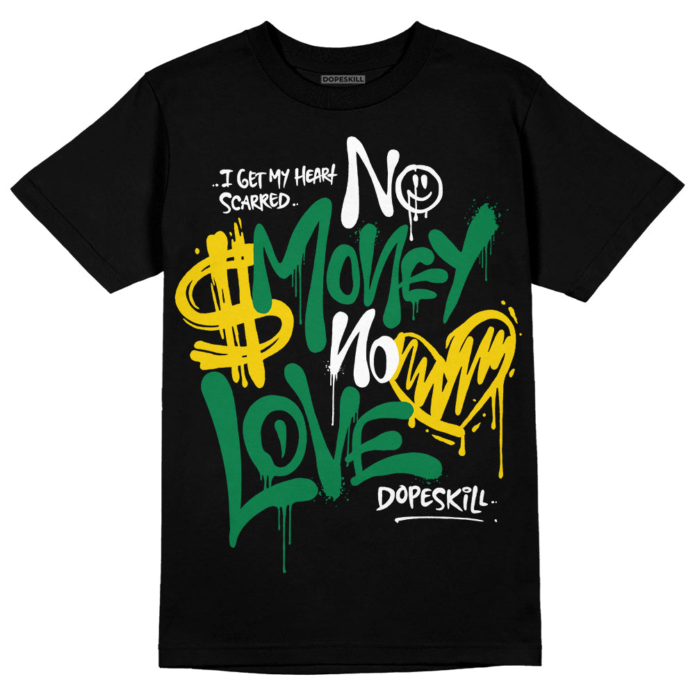 Green Collection DopeSkill T-Shirt No Money No Love Typo Graphic