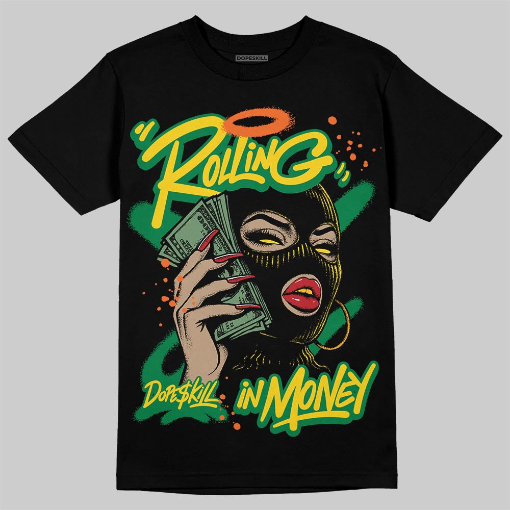 Green Collection DopeSkill T-Shirt Rolling in Money Graphic