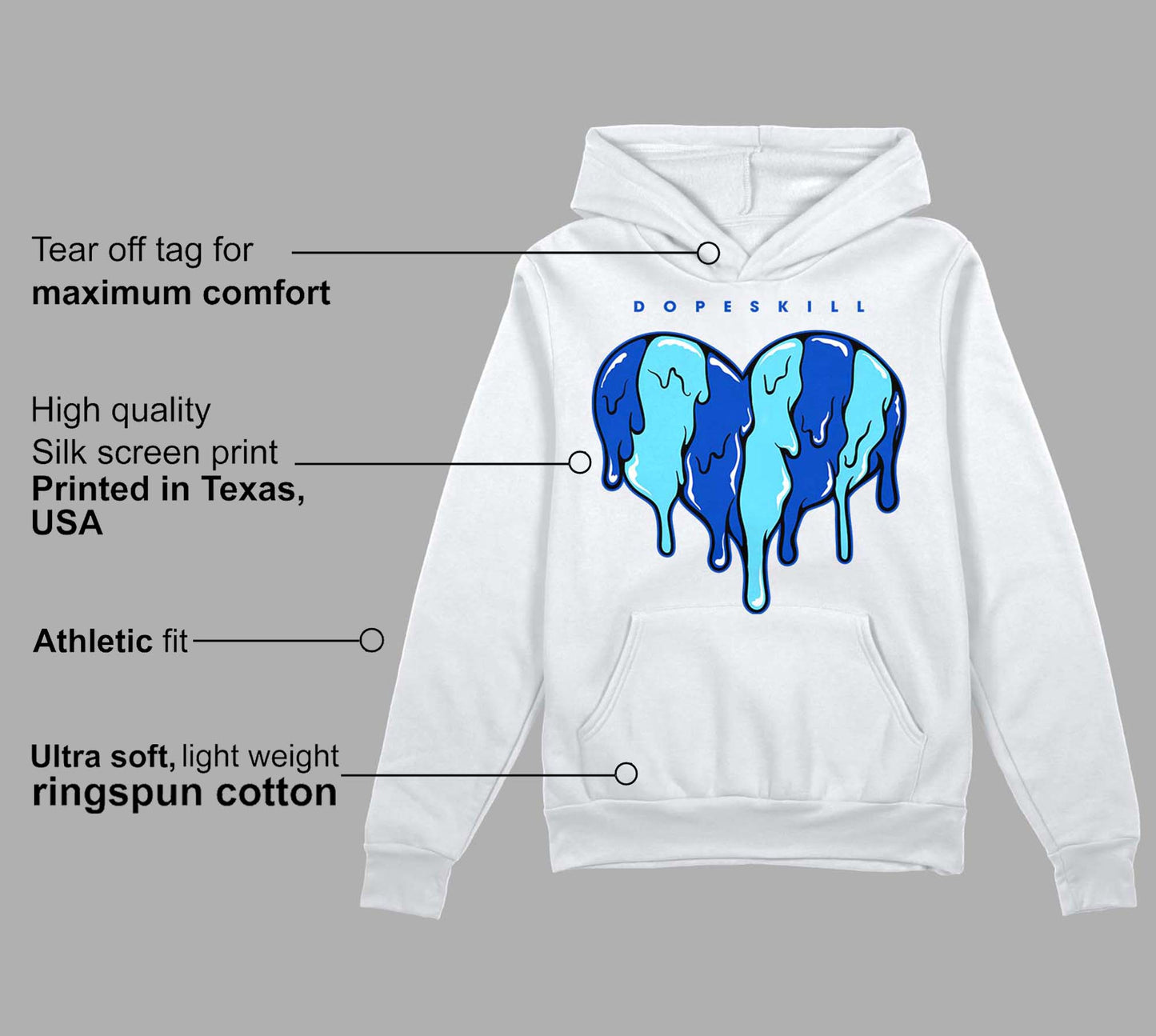 SB Dunk Argon DopeSkill Hoodie Sweatshirt Slime Drip Heart Graphic