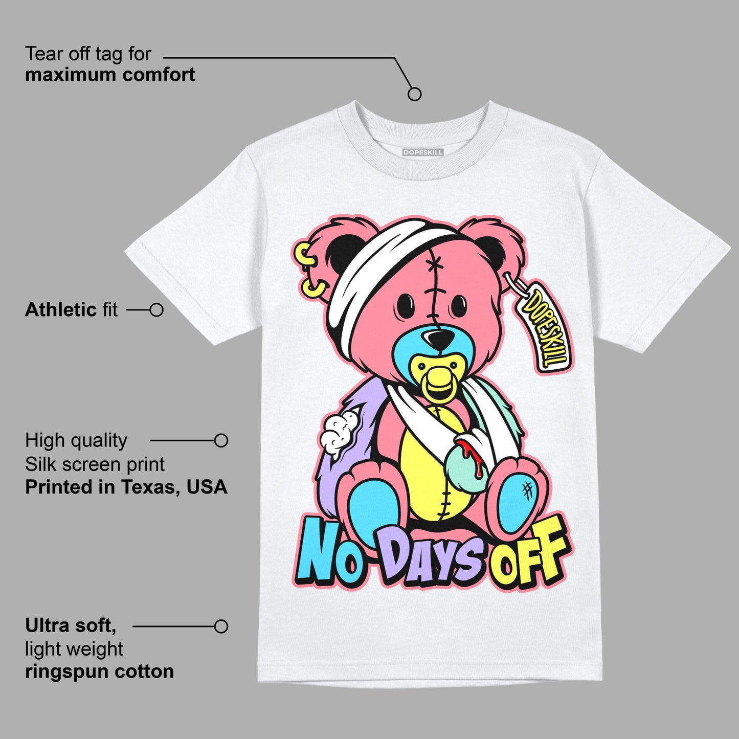 Candy Easter Dunk Low DopeSkill T-Shirt Hurt Bear Graphic