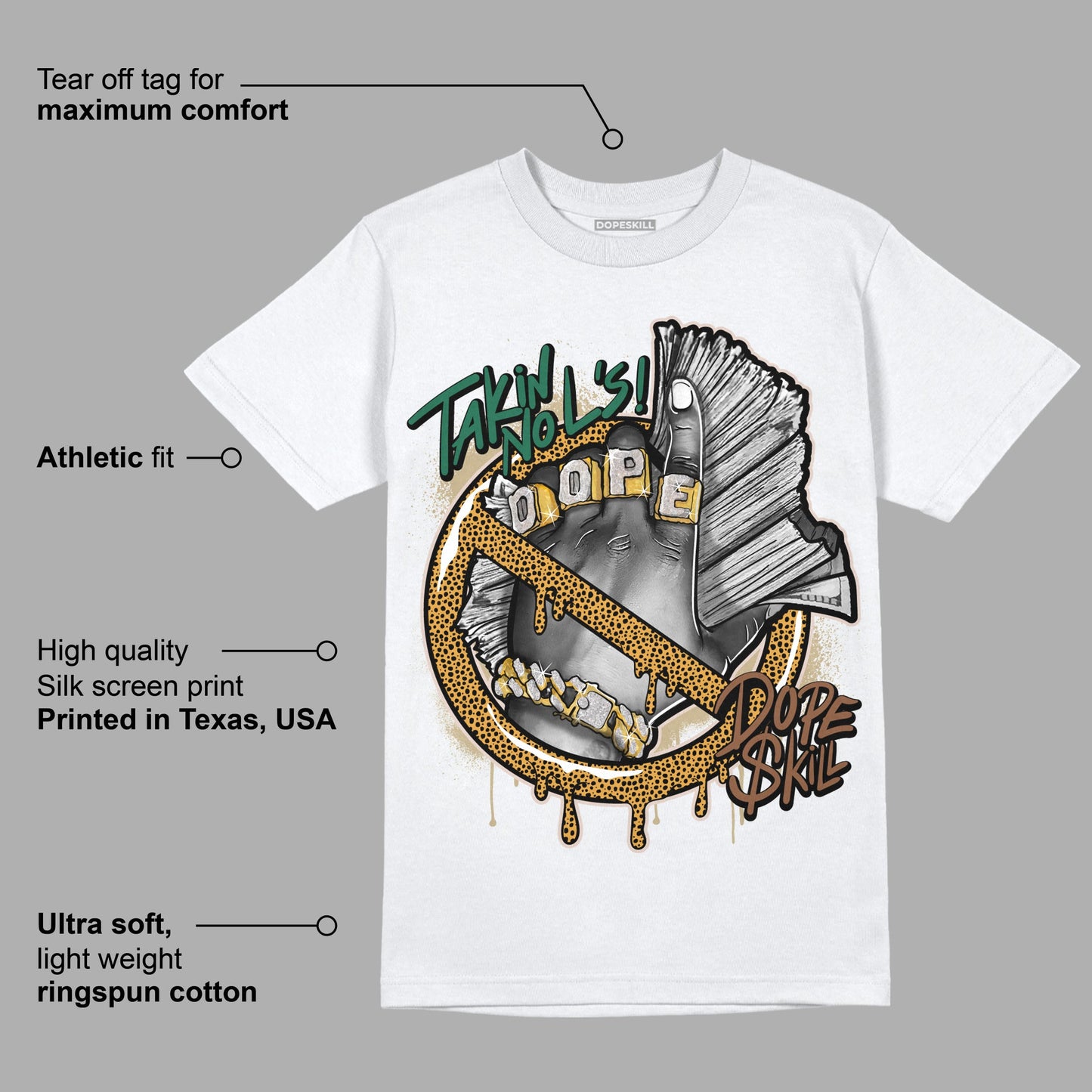 Safari Dunk Low DopeSkill T-Shirt Takin No L's Graphic