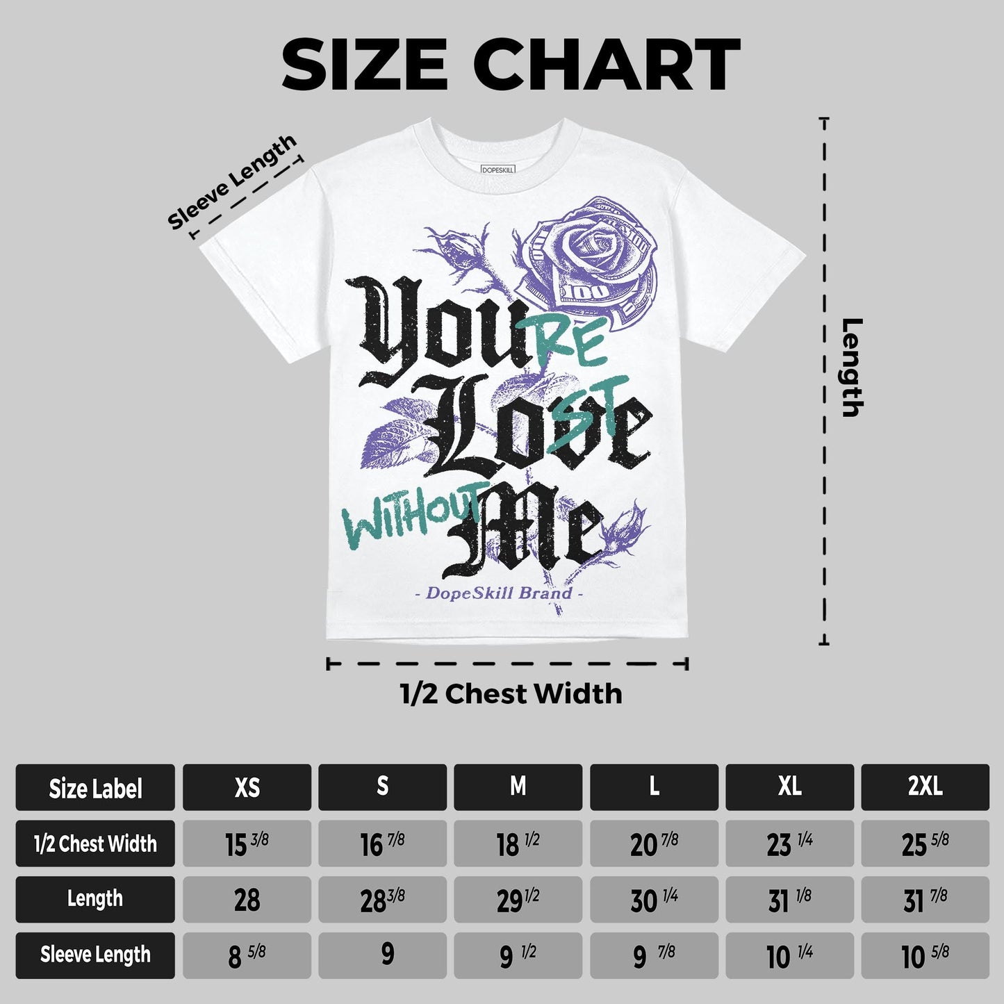 Grape 5s DopeSkill Oversize Print T-Shirt You’re Lost Without Me Graphic