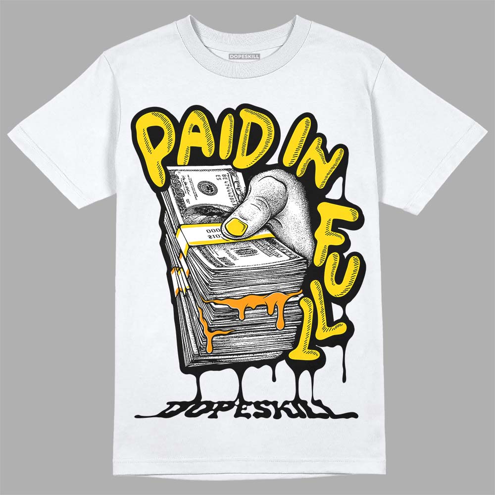 Yellow Ochre 6s DopeSkill T-Shirt Paid In Full Graphic
