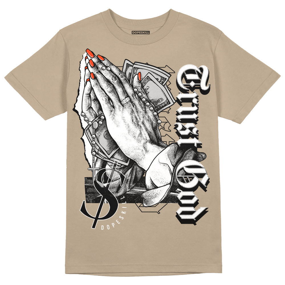 Latte 1s DopeSkill Medium Brown T-shirt Trust God Graphic