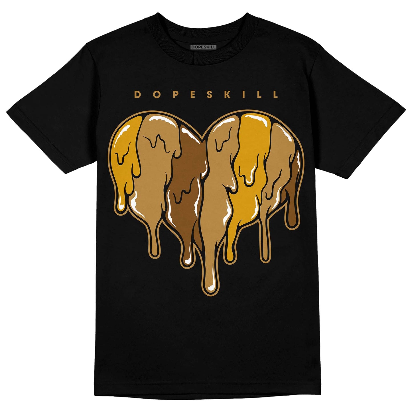 Wheat 13s DopeSkill T-Shirt Slime Drip Heart Graphic