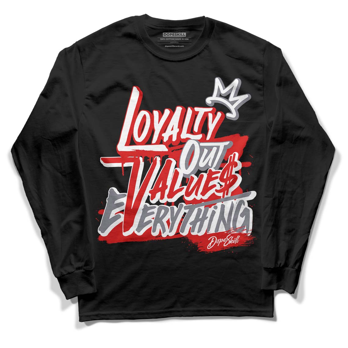 Gym Red 9s DopeSkill Long Sleeve T-Shirt LOVE Graphic
