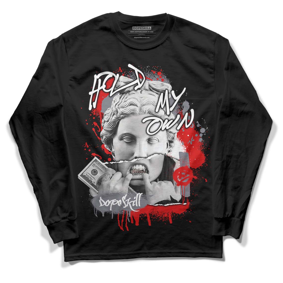 Gym Red 9s DopeSkill Long Sleeve T-Shirt Hold My Own Graphic
