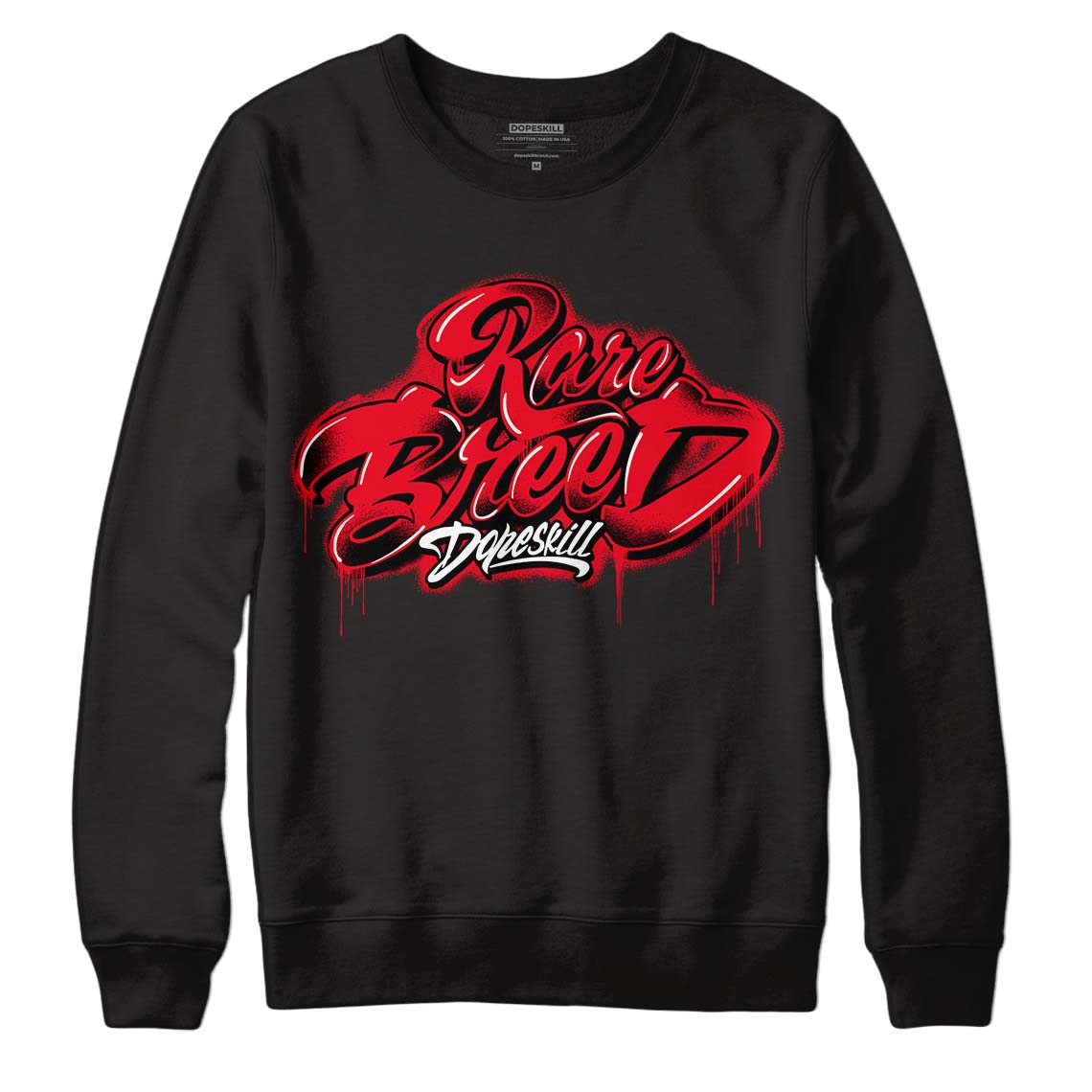 Red Thunder 4s DopeSkill Sweatshirt Rare Breed Type Graphic