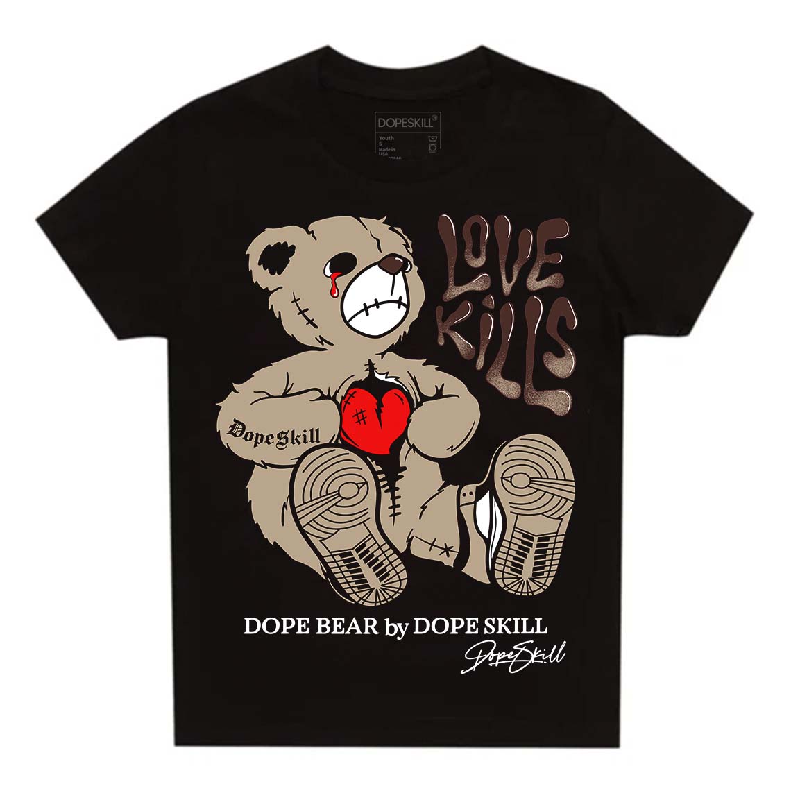 Latte 1s DopeSkill Toddler Kids T-shirt Love Kills Graphic