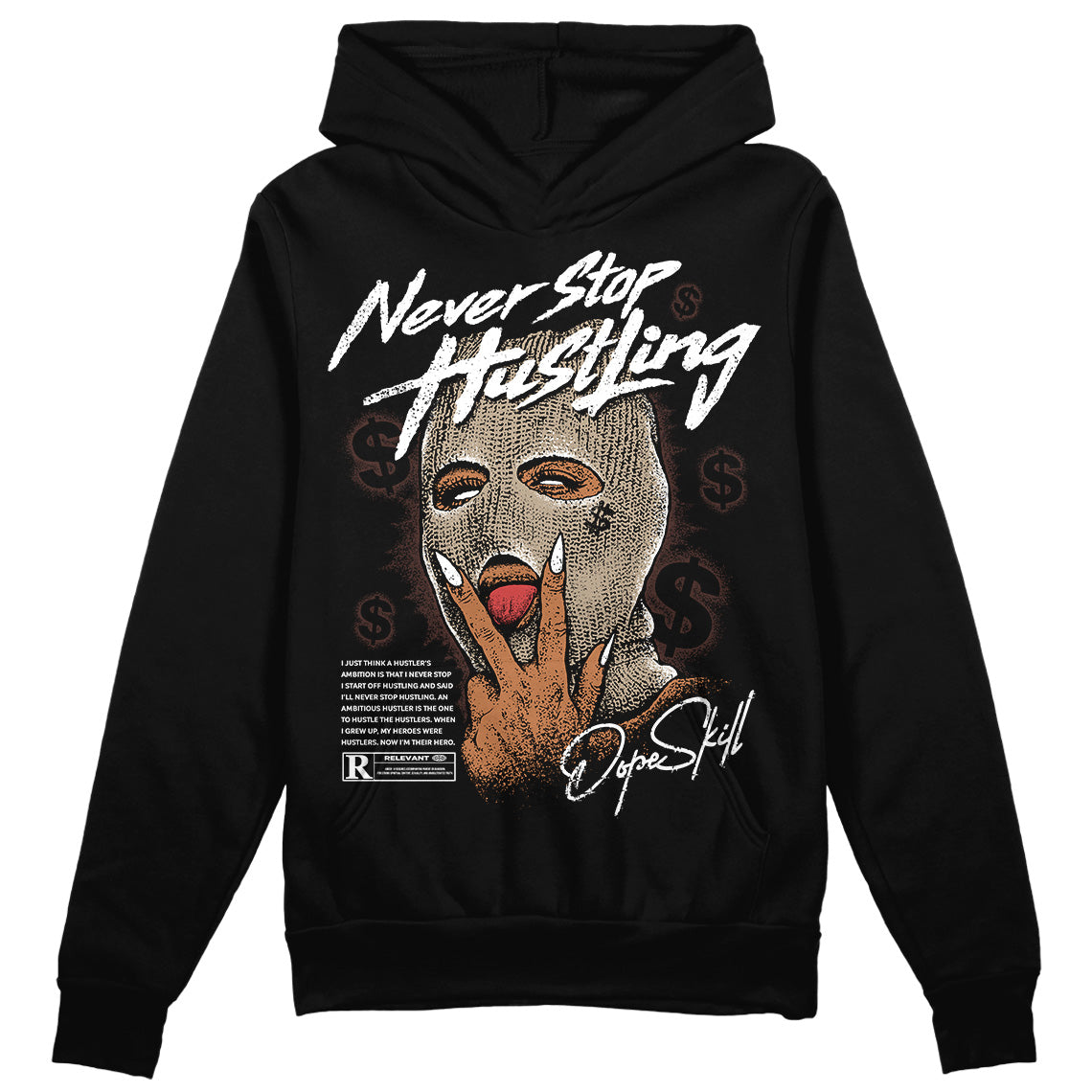 Latte 1s DopeSkill Hoodie Sweatshirt Never Stop Hustling Graphic